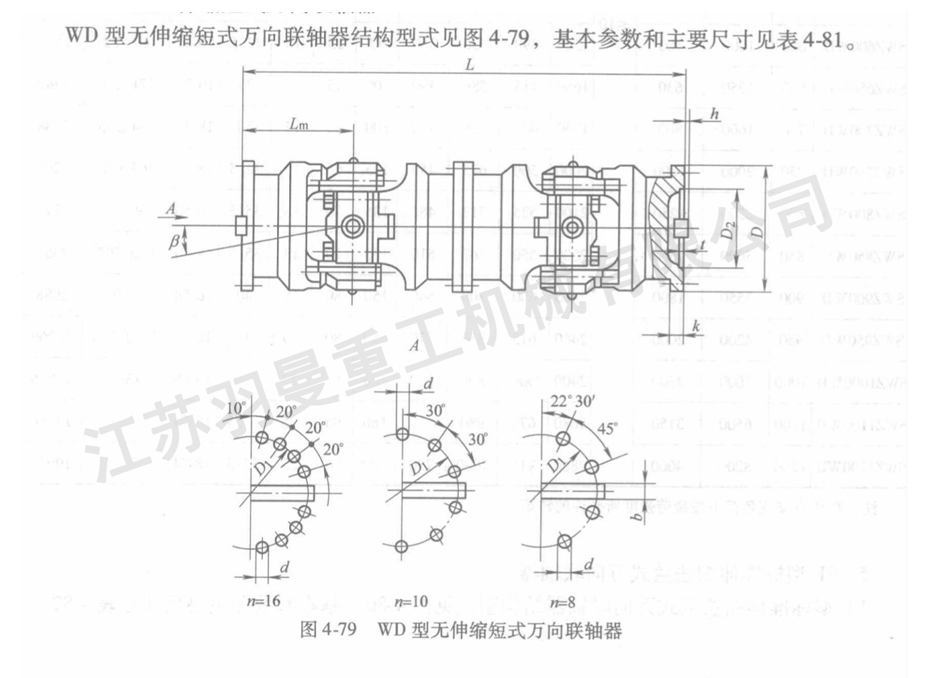 WD型無(wú)伸縮短式萬(wàn)向聯(lián)軸器