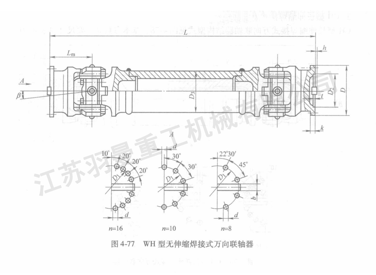 WH型無(wú)伸縮焊接式萬(wàn)向聯(lián)軸器